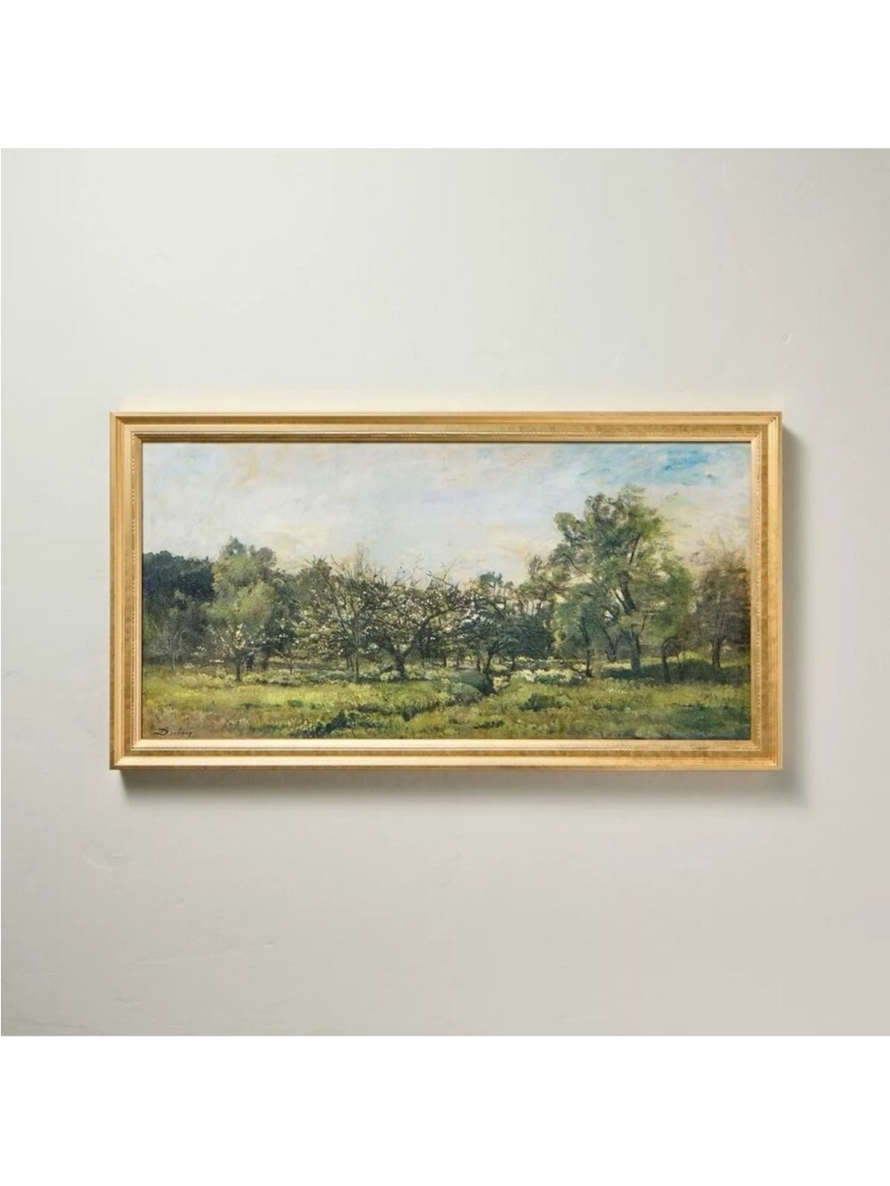 Hearth & Hand BIG 16"x30" Panoramic Landscape Gold Framed Wall Art Target NEW
